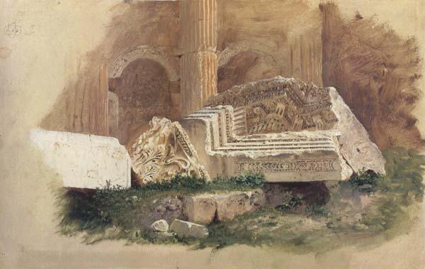  Interior of the Temple of Bacchus,Baalbek,Syria